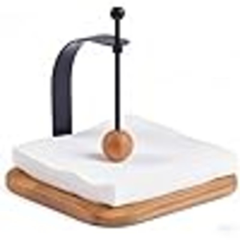 Porte-serviettes de table, élégant carré en bois pour distributeur de table avec accoudoirs lestés, parfait pour la cuisine, le bureau, le restaurant, la décoration intérieure, le café et l'extérieur, cadeau de réchauffement.