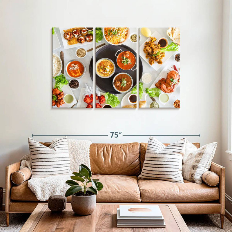 Variété de cuisine indienne, H 36 po x l 57 po