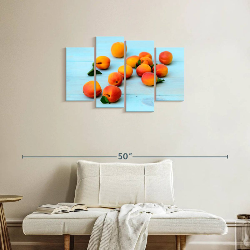 Yarlin, abricots sur table, H 22 po x l 36 po
