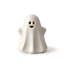 Ensemble de 4 figurines de fantôme d'Halloween en céramique 4 lumières avec lumières DEL, statues de fantômes illuminées fabriquées à la main de 2 à 3 po avec compartiment à piles sécuritaire pour les enfants, tablette de manteau de table déco