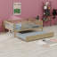Lit de jour en bois avec couchette et barrière de sécurité-676169168-676169170