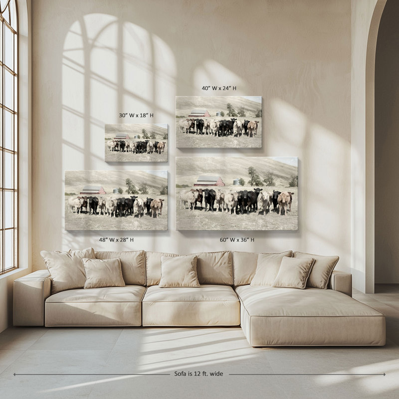 Reproduction sur toile "C best Ranch" par Rhonda Addison, H 18 po x l 30 po x P 1 po