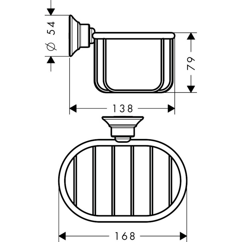 Montreux Shower Basket, Chrome