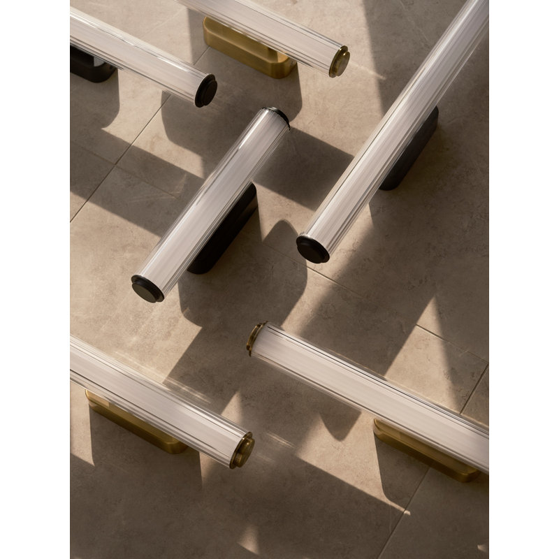 Plastic Flush Mounted Sconce, 50 cm H x 10 cm W x 5.5 cm D, Brass, 1120