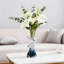 Vase en verre bleu 8 po
