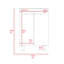 Meuble-lavabo 24 po, armoire de plancher, porte double, deux tablettes - blanc