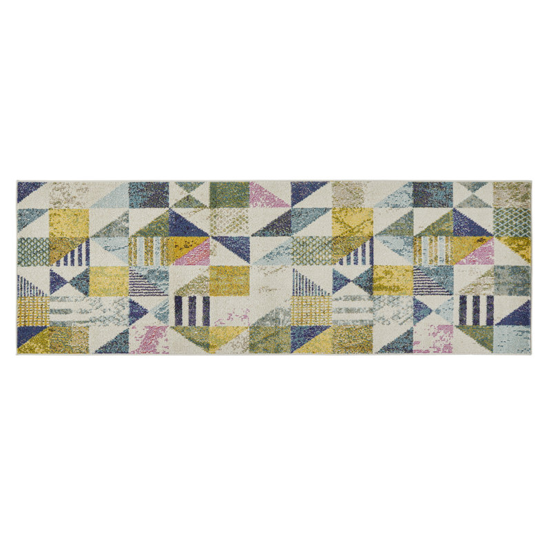 Geometric Area Rug, Runner 80 x 240cm
