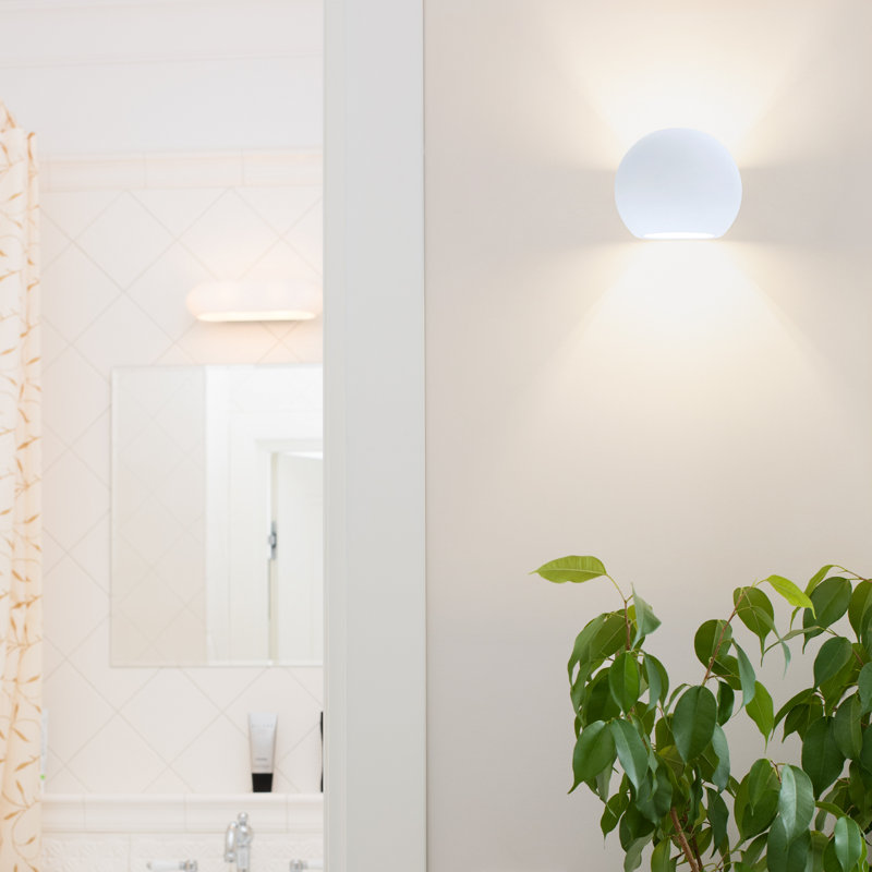 Barview Flush Mounted Wall Light, White