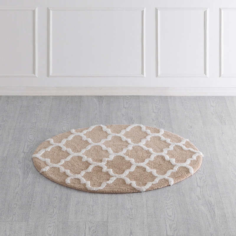 Mulnix Trellis Bath Rug, Beige