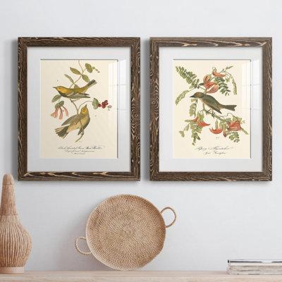 Reproduction encadrée en bois vert