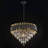 Luxury Gold And Black Crystal Light Fixture-417408
