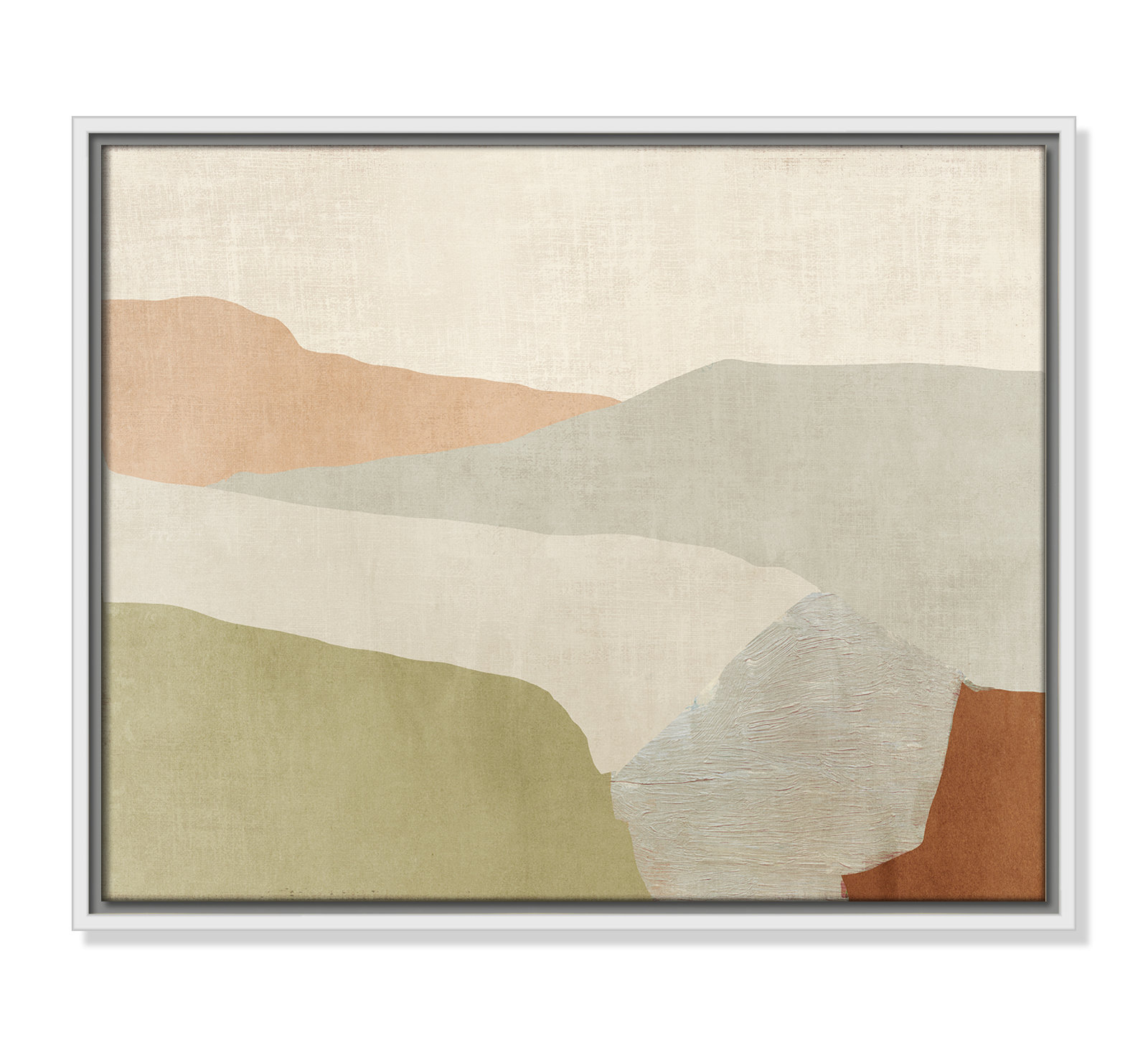 Elspeth "Pastel Views" Painting, 17.5" H x 21.5" W, White