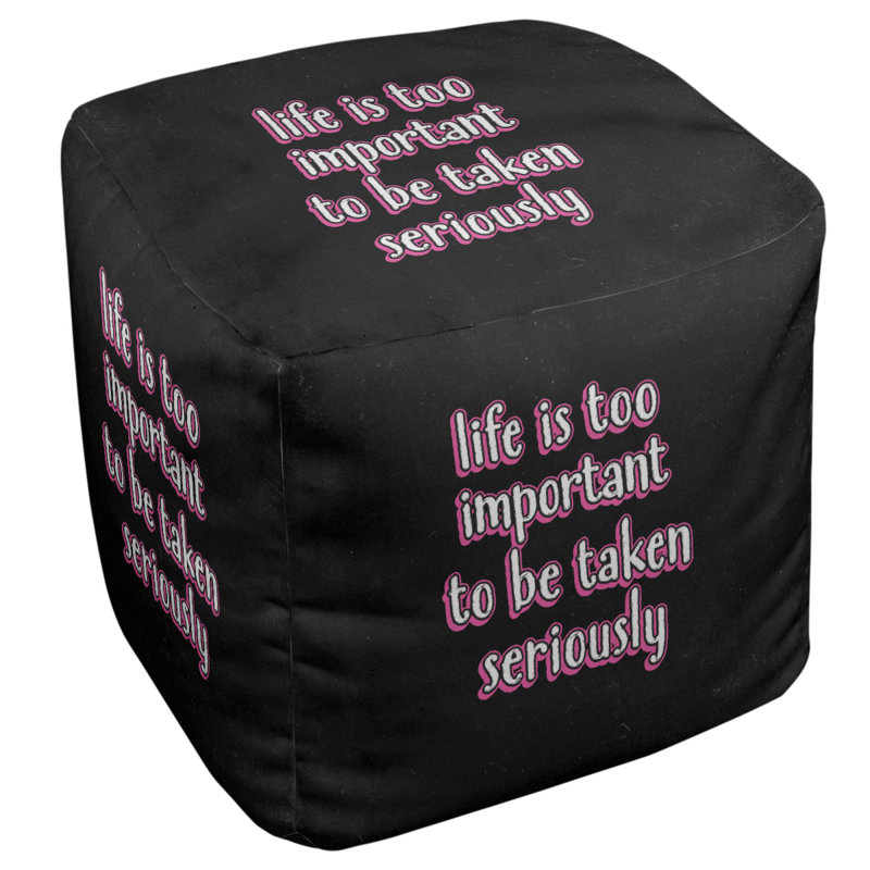 Upholstered Ottoman, Pink