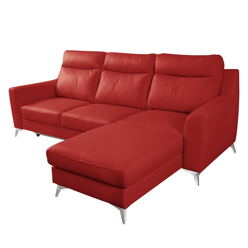Fabiha 3 Seater Sofa Bed, Red, Right Hand Facing