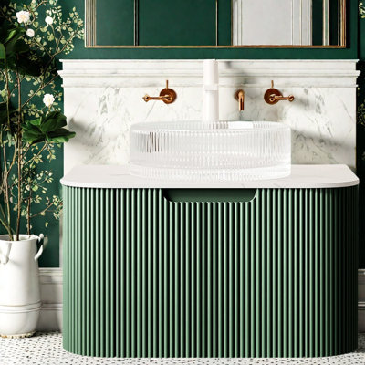 Meuble-lavabo moderne (avec meuble-lavabo et lavabo) avec rangement