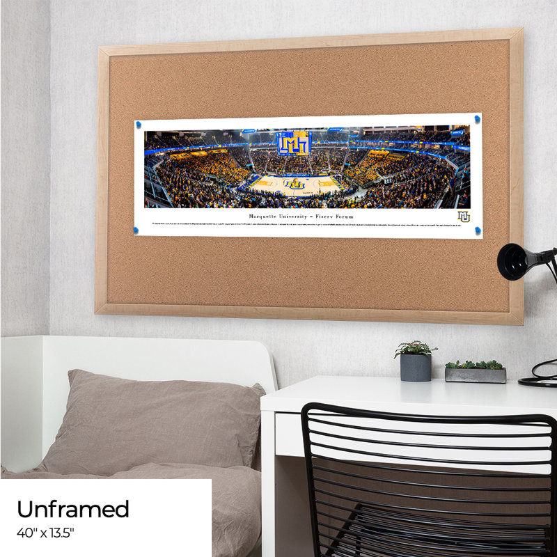 NCAA Marquette Basketball, impression panoramique, H 13,5 po x l 40 po x P 0,1 po, Unframed