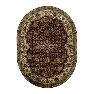 Wool Oriental Area Rug in Cream