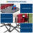 2 Pack Folding Camping Chair with Side Table Drink Holder, Portable Folding Chair, Directors Chairs with Armrests, Comfortable Backrest for Sports Event, Makeup Artist, Craft Show, Fishing-1701814692-1701814690
