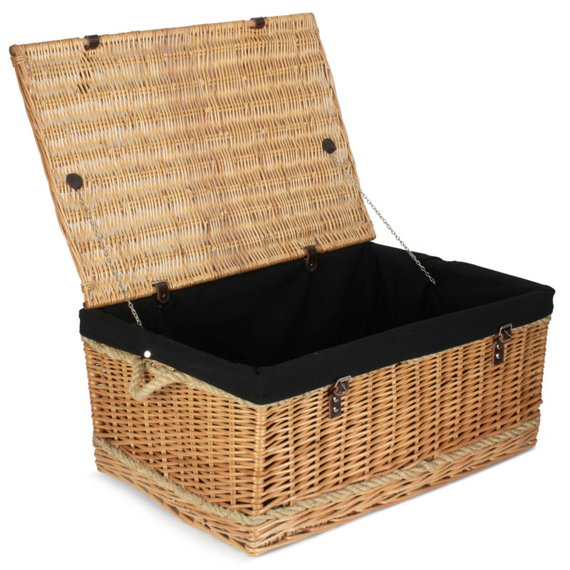Bay Isle Home Tabit Wicker Decorative Basket, Black