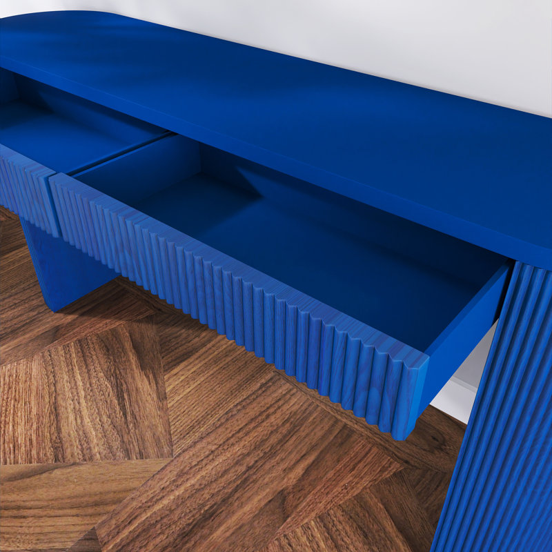 Console sophistiquée avec placage de pin, Marine