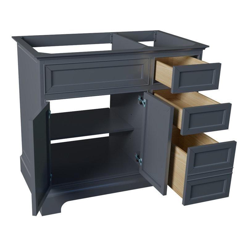 Shelby 36'' Single Bathroom Vanity Base Only, Gray
