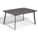 Eiland 63" Long Powder Coated Aluminum Outdoor Dining Table