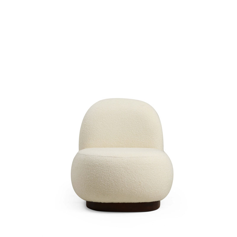 Upholstered Accent Chair, White