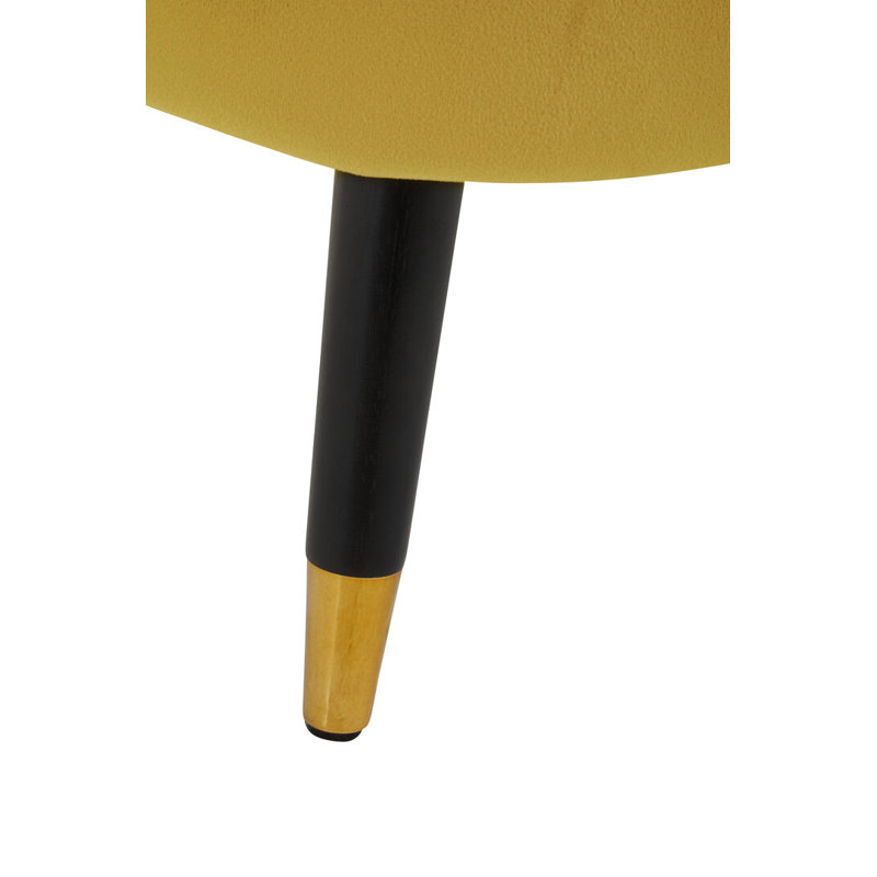 Velvet Club Chair, Yellow