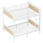 Lit superposé simple TG au-dessus de simple TG, structure industrielle détachable avec garde-corps, lit robuste peu encombrant pour les adolescents, blanc