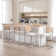Ambrine Upholstered Boucle Counter & Bar Stool with Cane Rattan Back