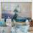 Toile avec cadre flottant or