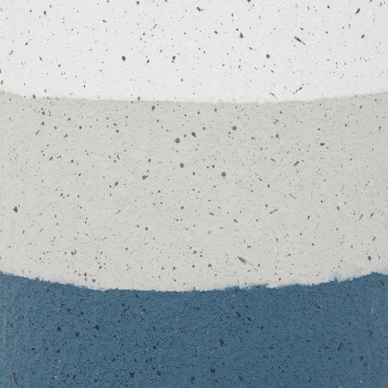 Ensemble de 2 vases de table en bois blanc / gris / bleu Judith