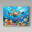 « large turtle », reproduction d’impression sur toile tendue-26857803