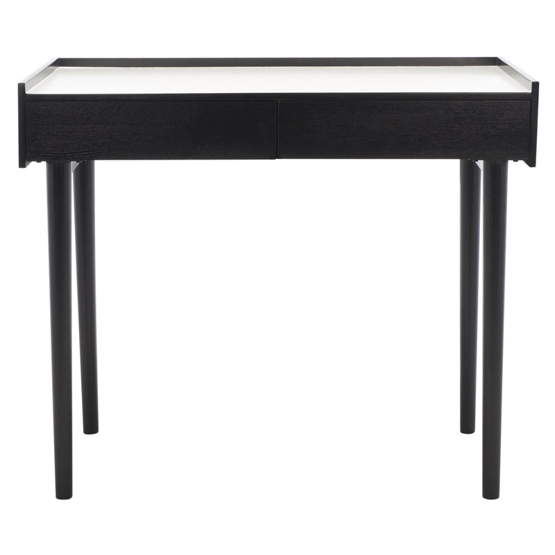 Attis Writing Desk, Antique White, Black