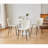 4-piece Fabric Dining Chairs Set With Cushioned Seat & Back, Sturdy Black Metal Legs & Slimline Design For Kitchen, Dining Room, Living Room, Bedroom-1037758557