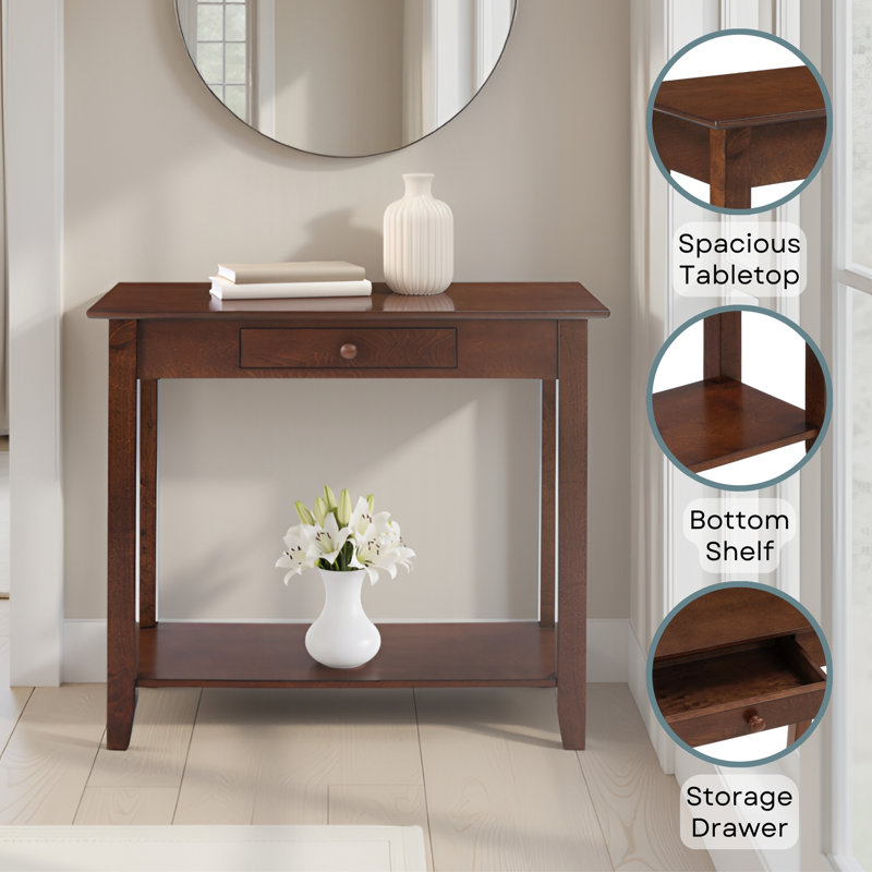 Carbin 31.5'' Console Table, Expresso, 30" H x 31.5" W x 14" D