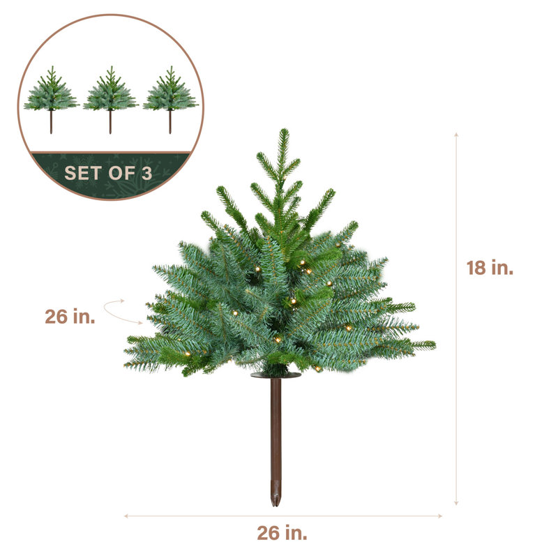 Arbre de Noël artificiel éclairé 1,5 pi 