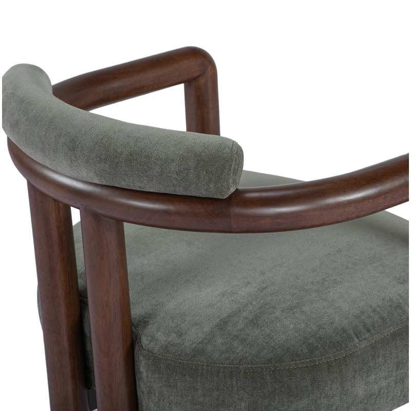 Fauteuil demi-tonneau de 27 po de large Tilde, Chenille Forest Performance