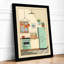 Kitchen Interior Retro - Framed Print-899190109-899190110