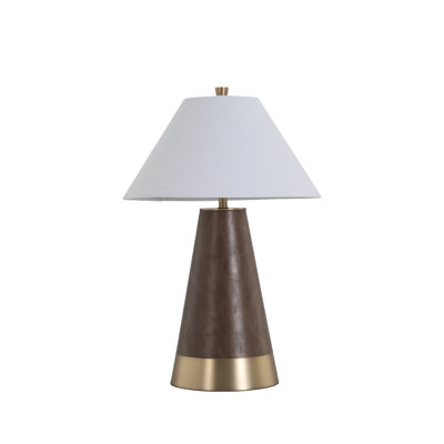 Milo Table Lamp Large - Brown Leather