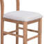 Ensemble de salle à manger à hauteur de comptoir 5 pièces avec table rectangulaire et 4 chaises rembourrées, ensemble de cuisine en bois d'hévéa massif pour petits espaces-323439021