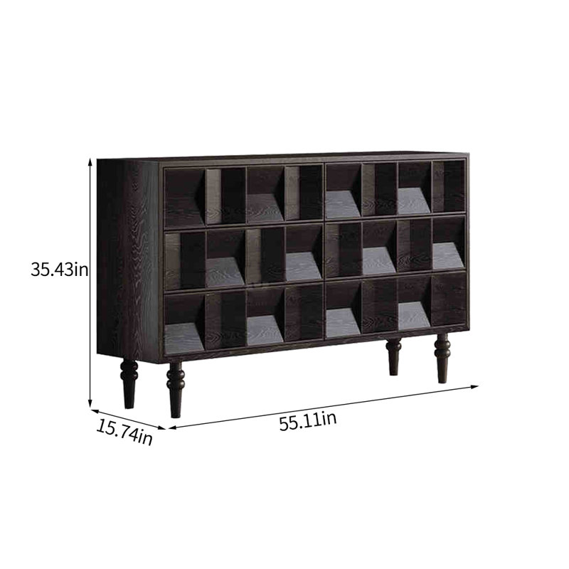 Buffet rétro en bois noir
