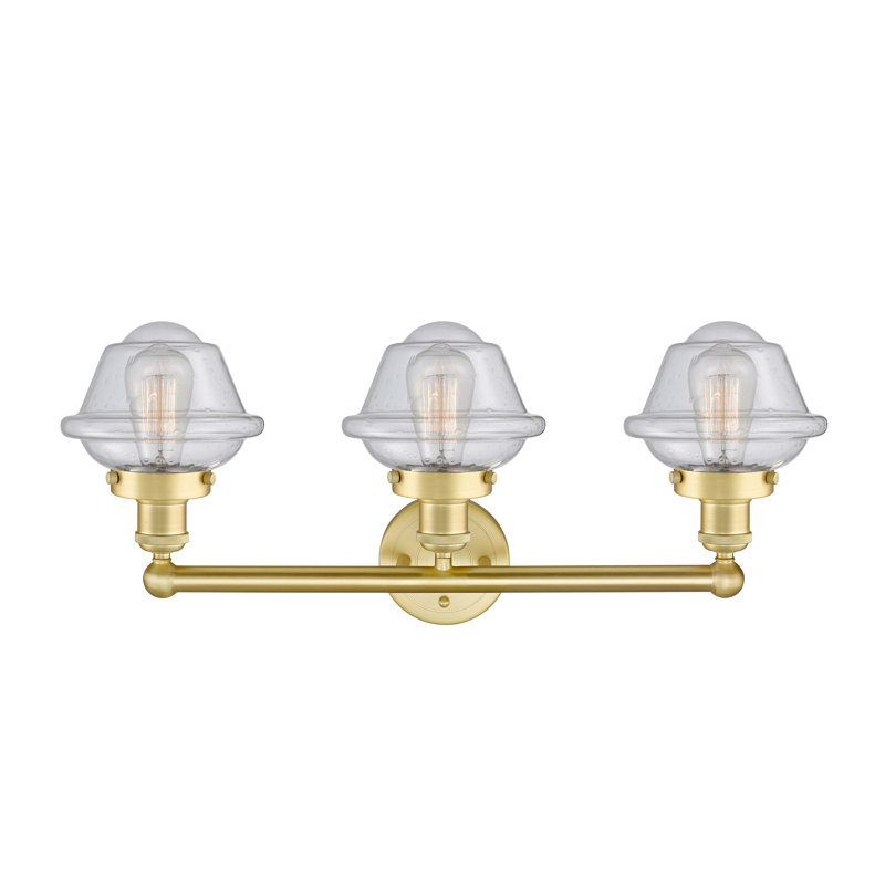 Éclairage pour meuble-lavabo à 3 lumières à intensité variable Grourke, Bullé, Or satiné