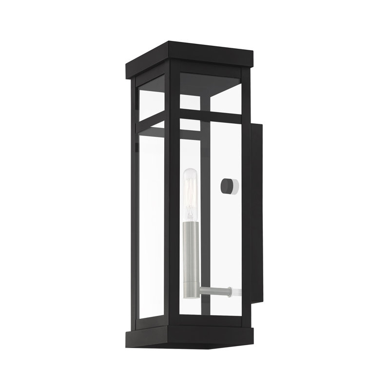 Lanterne murale d'extérieur Swann, Noir, H 15 po x l 5 po x P 5,5 po