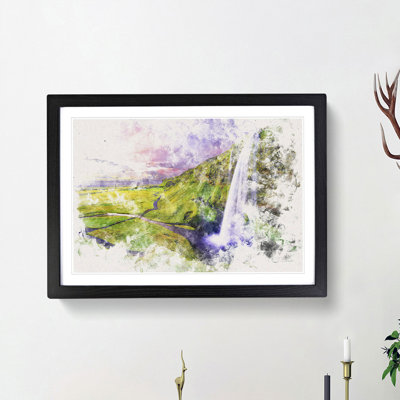 Seljalandsfoss Waterfall Iceland - Picture Frame Painting Print