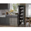 Garde-manger Jaylena 100% bois massif 16,5 po avec portes en verre givré et tablettes réglables-697446238