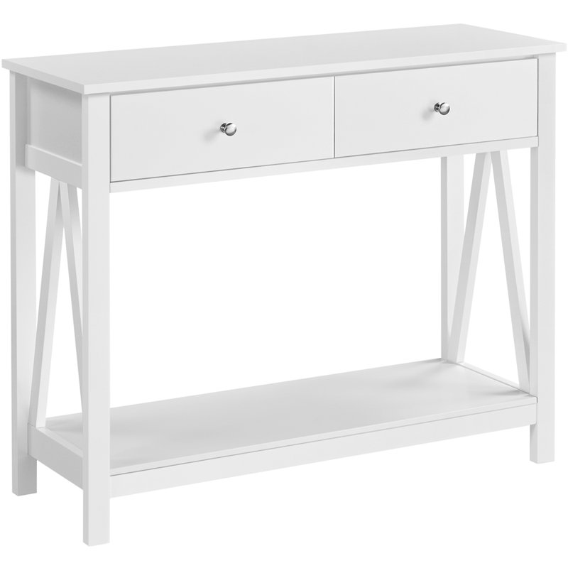Console Manuela H 39,5 "x P 14", Blanc
