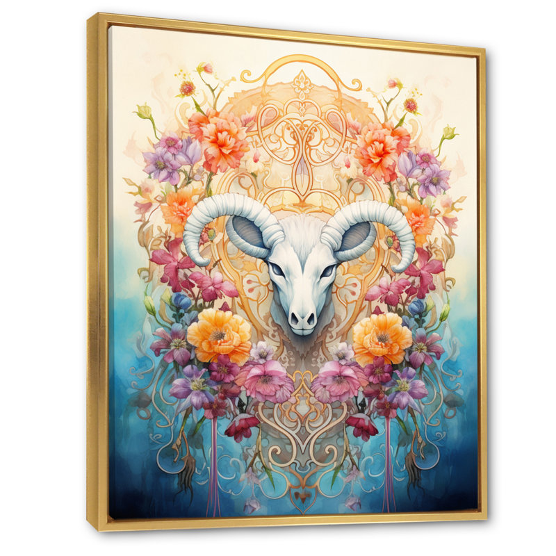 «Folk Religion Divine Blessings», impressions sur toile, H 32 po x l 16 po x P 1 po, Cadre flottant doré