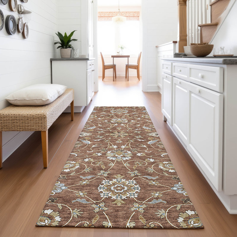 Premium Machine Washable Gurubaksh AMF1149 Moroccan Rug, Runner 2'3" x 7'6"