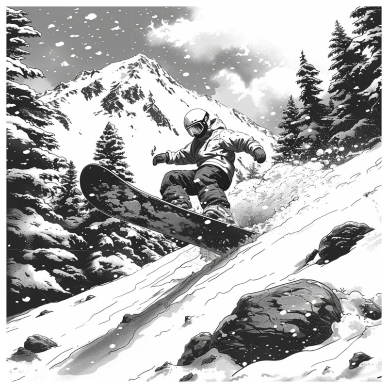 Coussin Snowboard, 16 po x 16 po